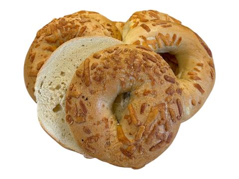 5 oz. Asiago Bagel Sliced (6 pack) - OMG